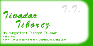 tivadar tiborcz business card